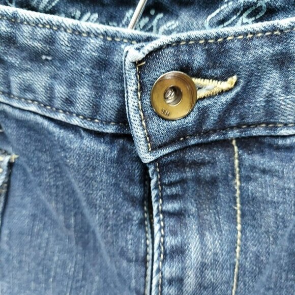 Tommy Hilfiger Classic Low Rise Boot Cut Women's Jeans Dark Denim Size 14 - Picture 8 of 13